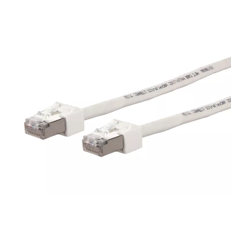 METZ BTR 13084V7588-E Cable de parcheo Ultraflex500 Cat.6A S/FTP RJ45 blanco 7,5m