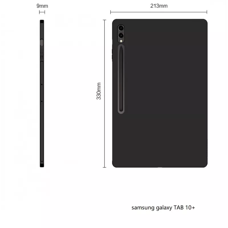 MRDISC Funda trasera para Samsung Galaxy Tab S10+ 5G 256 GB, negra TPU (MG-BCSGTABS105GSW)