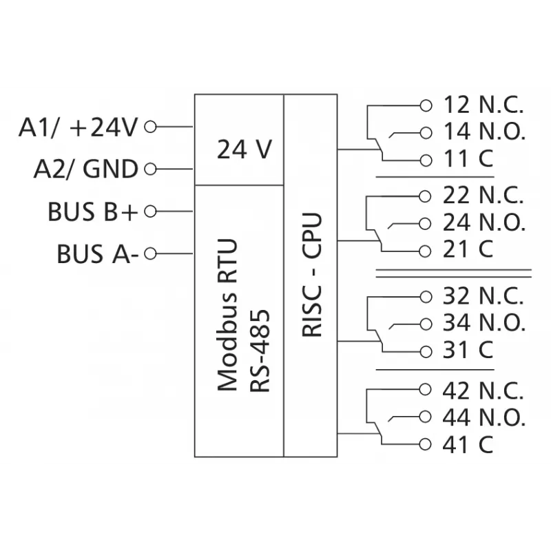 Metz 110836132170 MR-F-DO4 Módulo de salida digital Modbus RTU