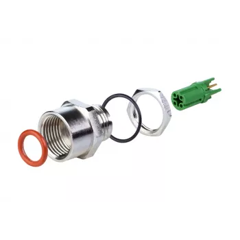 METZ CONNECT MMT361A115-0001 Conector hembra M12 5 polos codificación A conexión por tornillo ensamblable en campo, recto, IP67, acero