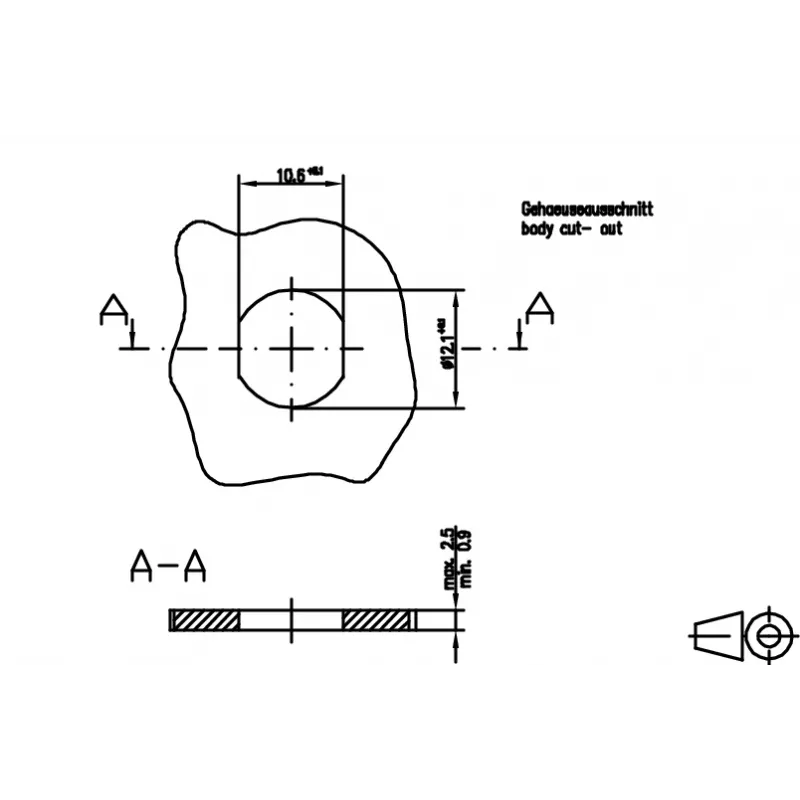 METZ CONNECT MMT361A115-0001 Conector hembra M12 5 polos codificación A conexión por tornillo ensamblable en campo, recto, IP67, acero