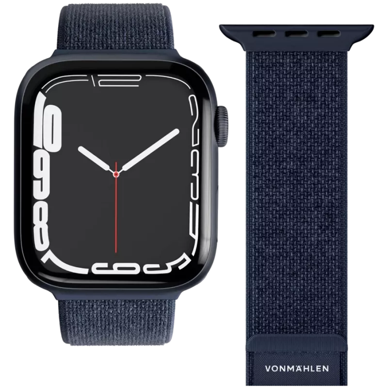 VONMÄHLEN Fitness Loop 2 correa de smartwatch para carcasa de 44mm, 45mm, 46mm, 49mm, talla única, azul marino