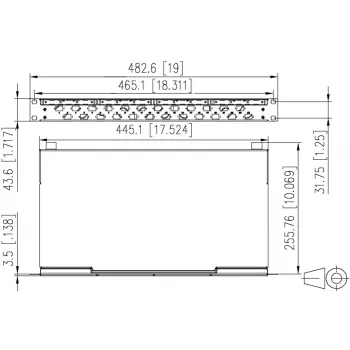 METZ CONNECT panel de conexiones de empalme 24xLC-Duplex OM3 1U 19 pulgadas 1504557724-E