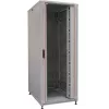 IT-BUDGET rack de servidor de 19 pulgadas SRK 42U, 800x1000 mm, puerta de cristal/acero macizo, canales para cables, montado, gris claro (99ITB19SRK42810GGNM)
