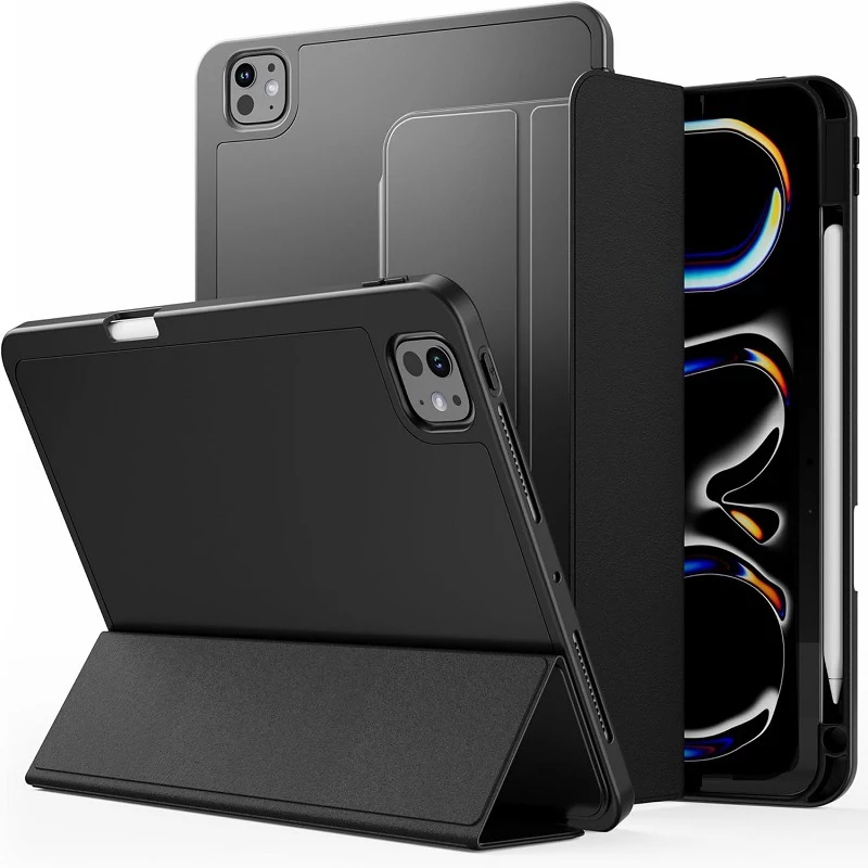 MRDISC funda flip cover para Apple iPad Pro M4 – negro TPU MG-FLIPIPADPM4