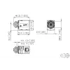 METZ MWN911A115 Conector macho/hembra M12 codificado A de 4 polos para sensor/actuador, montaje en panel, conector macho a conector hembra, IP67