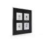 MDT BE-GT04S.01 Pulsador de cristal Plus 4 canales negro
