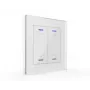 MDT BE-GTL20W.A1 Pulsador de cristal II Light 2 canales RGB-W blanco persiana/estor