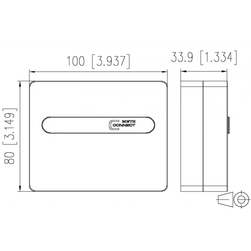 METZ BTR NETCOM OpDAT ADT Placa adaptadora vacía para 4x SC simplex / 2x LC dúplex, blanco puro 1501100000HC