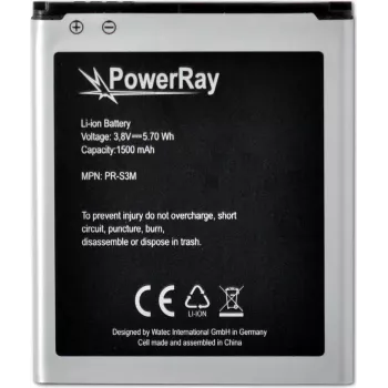 PowerRay Batería PR-S3M para Samsung Galaxy S3 Mini, 1500 mAh, bulk