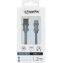PowerRay Cable de datos PR-DCUC120TGY USB-A a USB-C 1,2 m textil gris trenzado carga rápida y sincronización de datos 5 Gbps