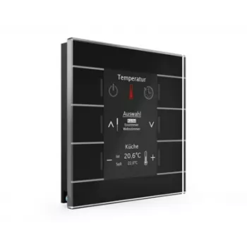 MDT BE-GBZS.01S Panel de control inteligente de cristal KNX con pantalla en color, negro