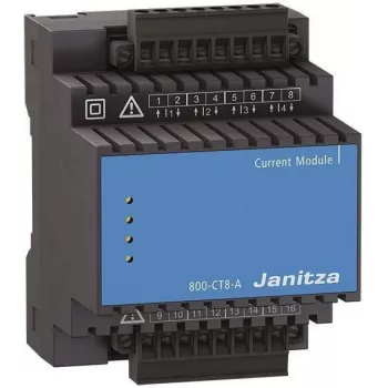 Janitza 800-CT8-A módulo de medición de corriente multicanal, 8 canales, 1A/5A, carril DIN 5231230