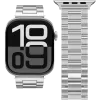 VONMÄHLEN Link correa 2 para Apple Watch 40/41/42mm, acero inoxidable, Plata