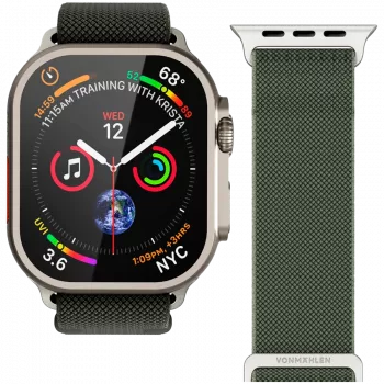VONMÄHLEN Classic Nylon Loop 44, 45, 46, 49mm talla única, Oliva