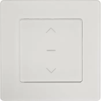 PowerRay PR-SCS-01 interruptor de persiana táctil inteligente WiFi, marco de cristal Blanco