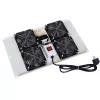 IT-BUDGET unidad de ventilador de techo para armarios SRK - 4 ventiladores activos - 640 m³/h - termostato - interruptor - gris claro 90ITB19SRKXFAN4G
