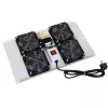 IT-BUDGET unidad de ventilador de techo para armarios SRK - 4 ventiladores activos - 640 m³/h - termostato - interruptor - gris claro 90ITB19SRKXFAN4G