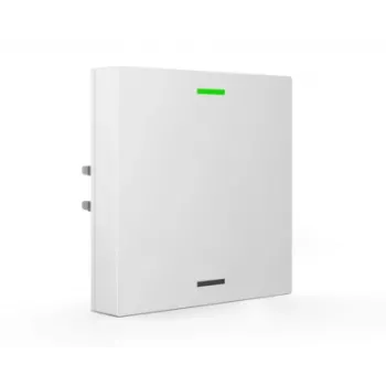 MDT BE-TAL63T1.01 KNX pulsador de cristal 1 canal con LED de estado RGB-W, sensores de temperatura y luminosidad, Studio blanco brillante neutro