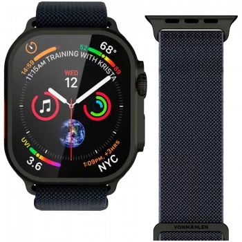 VONMÄHLEN Classic Nylon Loop 44, 45, 46, 49mm talla única, Navy Black