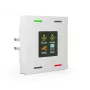 MDT BE-TAS63T4.01 KNX Smart 63 pulsador de cristal 4 canales con pantalla en color y sensor de temperatura, Studio blanco brillante