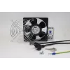 IT-BUDGET set completo ventilador para armario IT con termostato - 160 m³/h de caudal de aire - 230 V - 1 ventilador, rejilla de protección, cable, termostato, tornillos (90ITBLUESET1T)