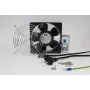 IT-BUDGET set completo ventilador para armario IT con termostato - 160 m³/h de caudal de aire - 230 V - 1 ventilador, rejilla de protección, cable, termostato, tornillos (90ITBLUESET1T)
