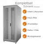 IT-BUDGET set completo rack de servidores 19 pulgadas SRK - 42U - AnxPr 800x1000 mm - puertas dobles perforadas delanteras + traseras - 4 ventiladores activos - PDU - bandejas - montado - gris claro 99ITB19SRK42810DTGM