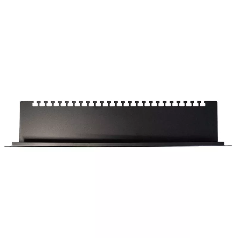 IT-BUDGET panel de gestión de cables de 19 pulgadas con regleta de cepillos y guías de alivio de tracción, 1U, negro 90ITBKDFPKL1HES