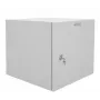 IT-BUDGET armario de red de pared de 19 pulgadas Easy - puerta de acero - 12U - An 600 x Pr 600 mm - chapa de acero - gris claro (90RR19CWV1266MG)