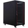 IT-BUDGET rack de servidores de 19 pulgadas SRK - 27U - 800x1000 mm - puerta de cristal/acero - canaletas - Flatpack - negro 90ITB19SRK27810GSN