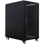 IT-BUDGET rack de servidores de 19 pulgadas SRK - 27U - 800x1000 mm - puerta de cristal/acero - canaletas - Flatpack - negro 90ITB19SRK27810GSN
