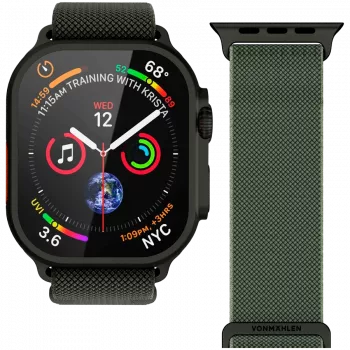 VONMÄHLEN Classic Nylon Loop 40, 41, 42mm talla única, Olive Black
