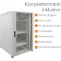 IT-BUDGET armario de servidores de 19 inch SRK set completo - 27U - 800x1000 mm - puerta de cristal/maciza - 4 ventiladores activos - PDU - bandejas - montado - gris claro 99ITB19SRK27810GGM