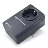 H-Tronic 1114730 limitador de corriente de conexión SCL 3680 IP20, 16 A, 3680 W, adaptador de enchufe Schuko, negro