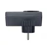 H-Tronic 1114730 limitador de corriente de conexión SCL 3680 IP20, 16 A, 3680 W, adaptador de enchufe Schuko, negro