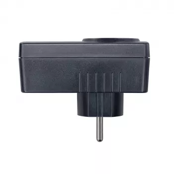 H-Tronic 1114730 limitador de corriente de conexión SCL 3680 IP20, 16 A, 3680 W, adaptador de enchufe Schuko, negro