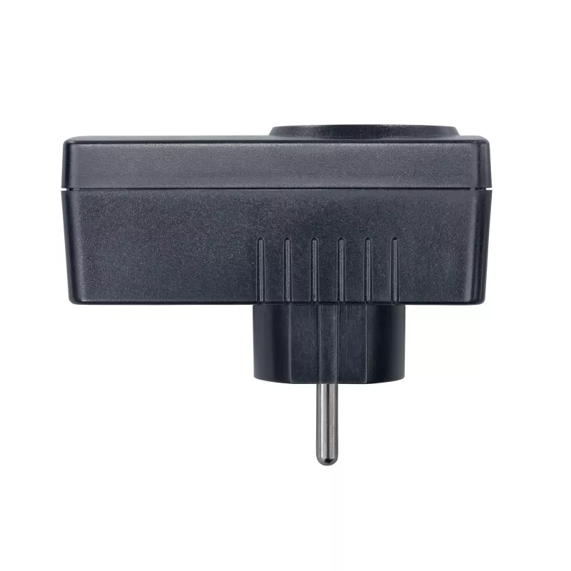 H-Tronic 1114730 limitador de corriente de conexión SCL 3680 IP20, 16 A, 3680 W, adaptador de enchufe Schuko, negro