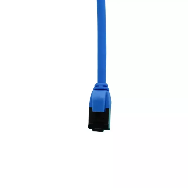 IT-BUDGET Cat.8.1 Slim cable de parcheo Ethernet, S/FTP, 40Gbps, 2000MHz, LSZH, PoE+, azul, 0,5m 90ITBSLIM81PK050B
