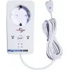 M-E MODERN-ELECTRONICS ME WA-5 detector de agua con toma de corriente integrada, 230V, cable sensor de 2m, alarma acústica >85dB, LED rojo, conmutación de toma Schuko 16A