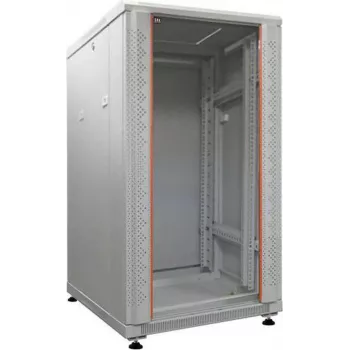 IT-BUDGET armario de red de 19 pulgadas SRK - 18U - 600x800 mm - puerta de cristal/acero - Flatpack - gris claro 90ITB19SRK1868GGN