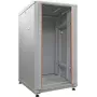 IT-BUDGET armario de red de 19 pulgadas SRK - 18U - 600x800 mm - puerta de cristal/acero - Flatpack - gris claro 90ITB19SRK1868GGN