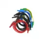 HT INSTRUMENTS KIT TLS-5 set de cables de medición de seguridad, 5 cables, 2 m, conectores banana de 4mm con protección de contacto, CAT IV 600V / CAT III 1000V, 16 A, silicona, rojo/negro/azul/verde/amarillo 2008250