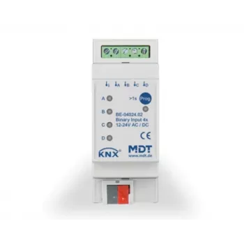 MDT BE-04024.02 Entrada binaria 4 canales 2TE REG 24V AC/DC