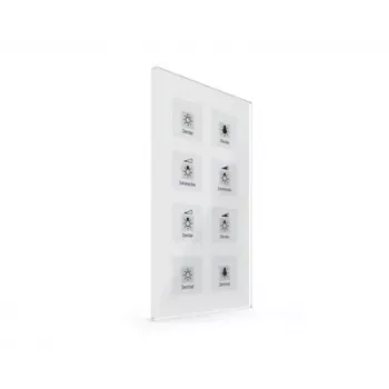 MDT BE-GT08W.01 KNX Pulsador de vidrio Plus, 8 canales, blanco