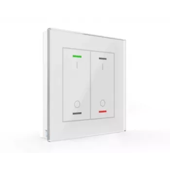 MDT BE-GTL2TW.B1 Glastaster II Light 2-fach RGBW con sensor de temperatura blanco