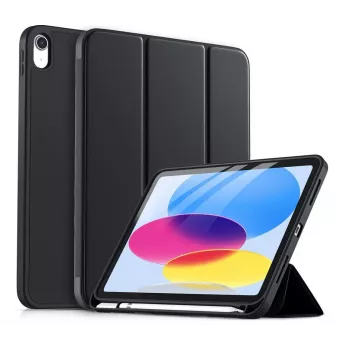 DIGISTOR HK drivego Funda para iPad 11.ª generación A16 2025 / 10.ª generación 2022 (11/10,9 pulgadas) con soporte para lápiz, pie plegable triple, auto Sleep/Wake, funda TPU flexible para iPad 10.ª gen/11.ª gen, negra