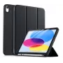 DIGISTOR HK drivego Funda para iPad 11.ª generación A16 2025 / 10.ª generación 2022 (11/10,9 pulgadas) con soporte para lápiz, pie plegable triple, auto Sleep/Wake, funda TPU flexible para iPad 10.ª gen/11.ª gen, negra