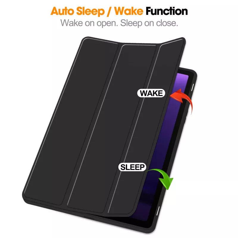 MRDISC Funda tipo flip para Samsung Galaxy Tab S10+ 5G, negra TPU MG-FLIPSGTSGB9SW