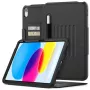 SEYMAC Funda para iPad 11.ª generación/10.ª generación 2025/2022 (11/10,9 pulgadas) A16, funda protectora antigolpes con cierre magnético automático Sleep/Wake, compartimentos para tarjetas, soporte multiángulo y soporte para lápiz, negra